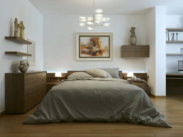 Schlafzimmer modern eingerichtet — Stockfoto