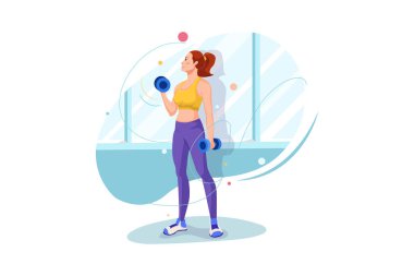 Sport Illustration konsepti. Düz illüstrasyon beyaz arkaplanda izole edildi. 