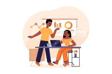 takım çalışması konsept vektör çizimi