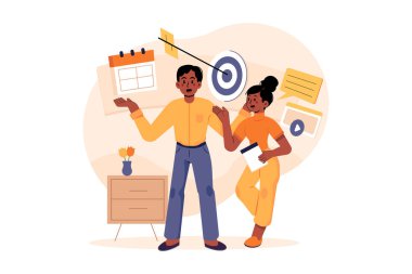 takım çalışması konsept vektör çizimi