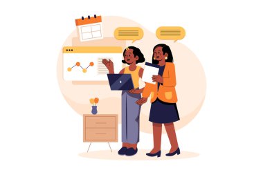 takım çalışması konsept vektör çizimi