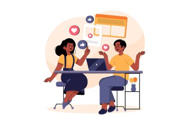 takım çalışması konsept vektör çizimi