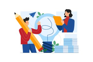 Ekip çalışması kavramı, vektör çizim