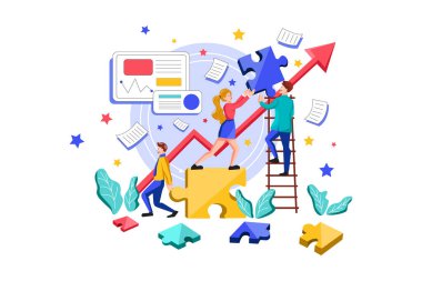 Simge tasarımı ile iş konsepti, vektör illüstrasyonu 10 eps grafik.