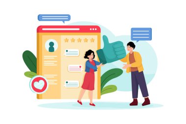 Derecelendirme kavramı vektör illüstrasyonu