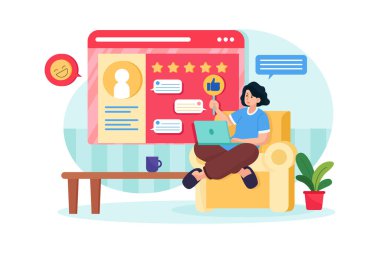 Derecelendirme kavramı vektör illüstrasyonu