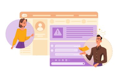 young couple with   documents vector illustration design