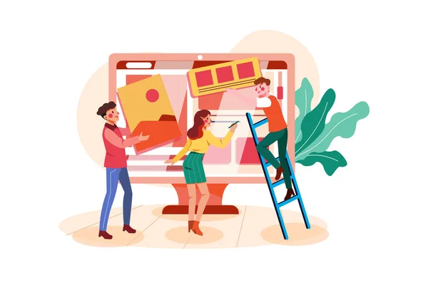 Pazarlama Ekibi Buluşma Resimlerinde Piyasa Eğilimlerini Tartışıyor Düz  Illüstrasyon Beyaz ©freeslab 566677908'e ait Stok Vektör