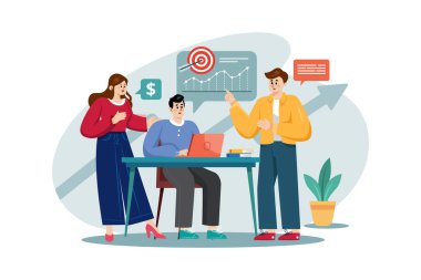 Business Startup Illustration concept. Flat illustration isolated on white background