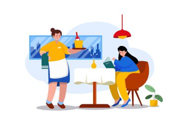 Yaşam Tarzı Illustration konsepti. Düz illüstrasyon beyaz arkaplanda izole edildi