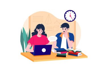 çevrimiçi eğitim vektörü çizimi tasarımı