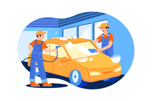 Worker Car Mechanic Tools Vector Illustration Design — ストックベクタ