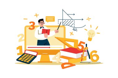 Education Resources Illustration concept. Flat illustration isolated on white background