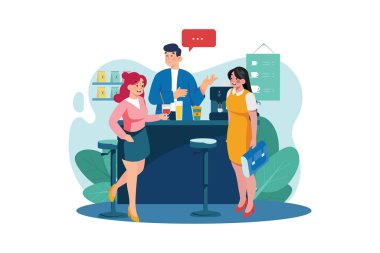 İş Aktiviteleri Çizim Konsepti. Düz illüstrasyon beyaz arkaplanda izole edildi