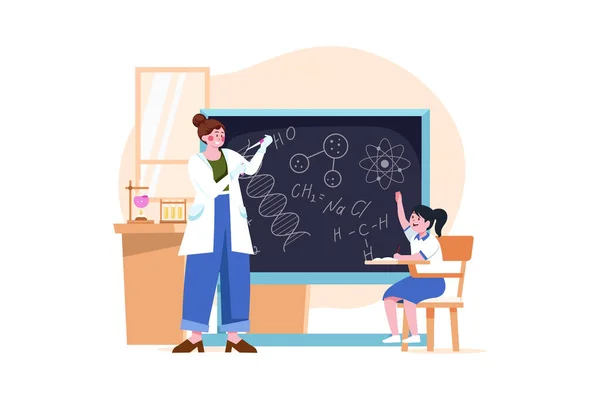 Science Teacher Illustration Concept White Background — Stockový vektor