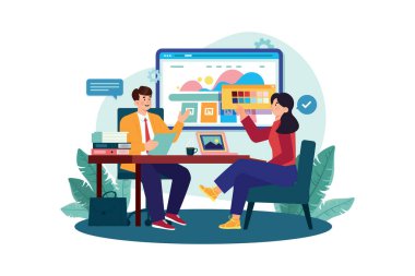 Design Consultant Illustration concept on white background