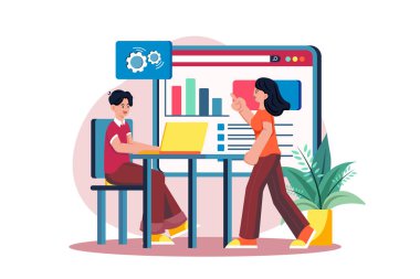 Pazarlama ekibi analiz yapıyor.