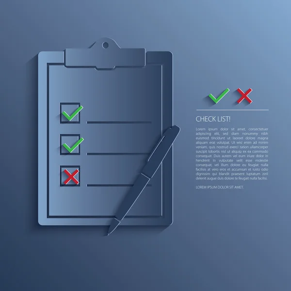 Illustrazione vettoriale della lista di controllo . — Vettoriale Stock