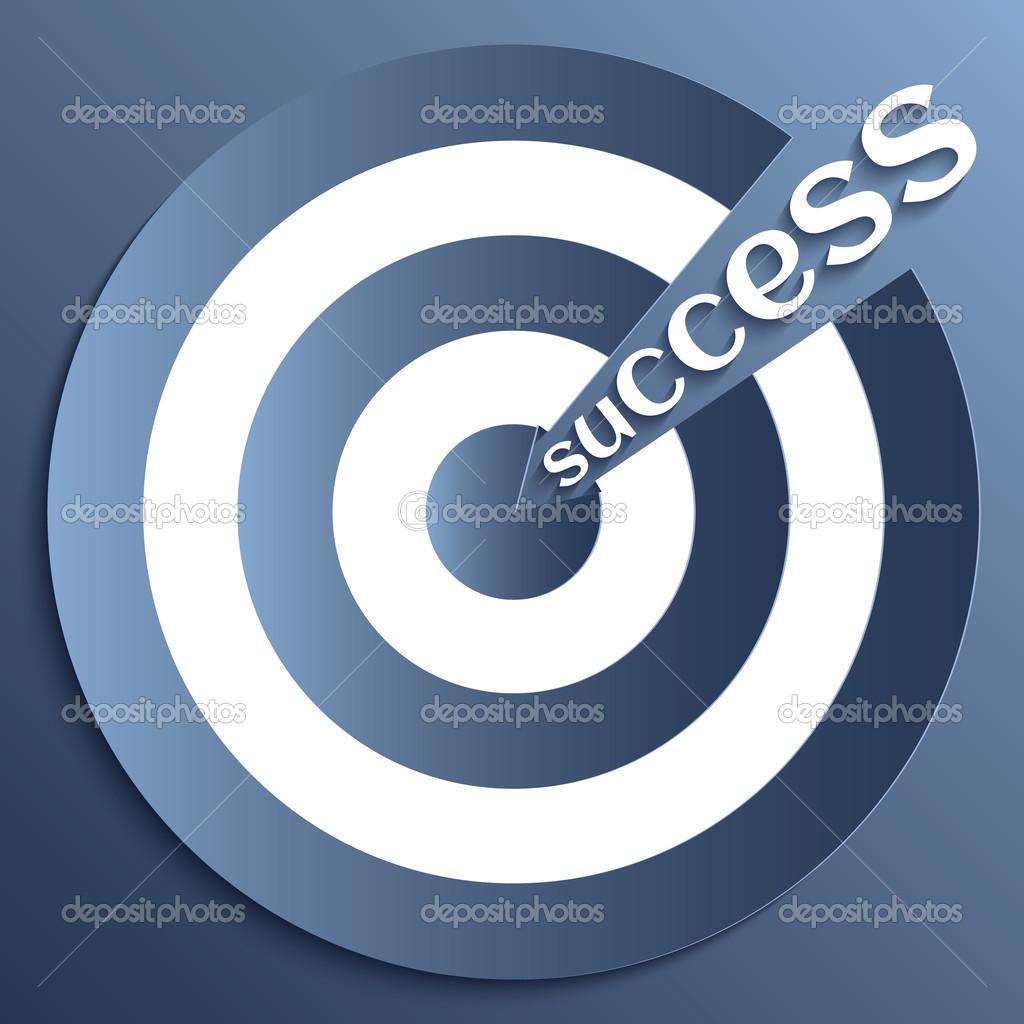 Business background showing target and success.