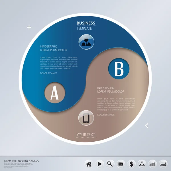 Modèle vectoriel pour concepts d'entreprise avec icônes — Image vectorielle