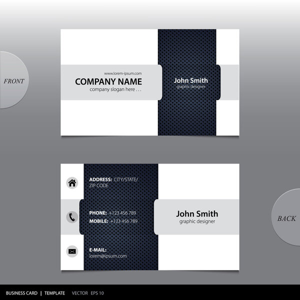 Vector abstract business card. 