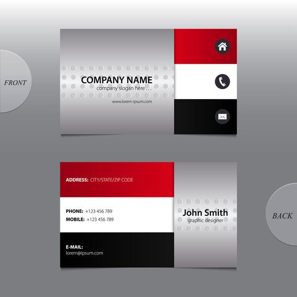 Vector abstract business card. 