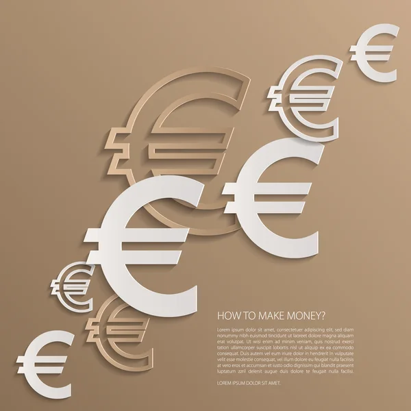 Vektör euro işareti arka plan. — Stok Vektör