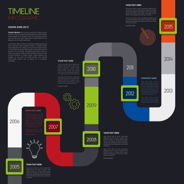 vektör zaman çizelgesi infografik. modern, sade tasarım.