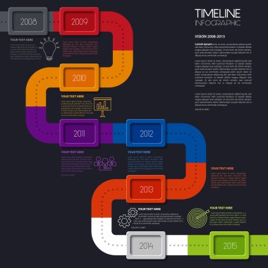 vektör zaman çizelgesi infografik. modern, sade tasarım.