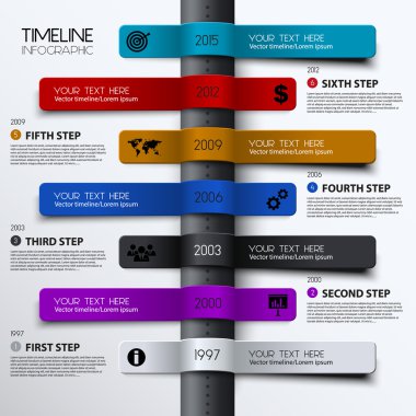 vektör zaman çizelgesi infografik. modern, sade tasarım.