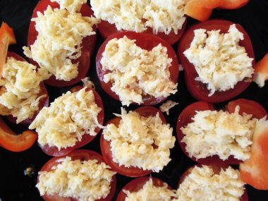 sarımsak, domates, peynir