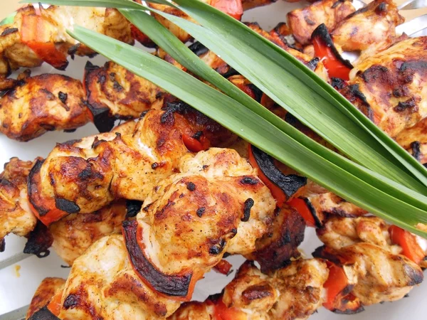 şiş kebap ve yeşillik