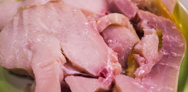 Appetizing ham sliced — Stock Photo, Image