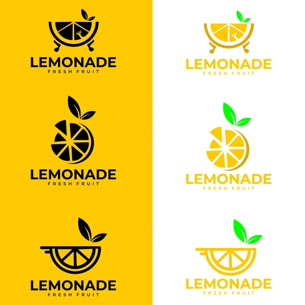 meyve limonu taze logo tasarımı vektör simgesi çizimi. Taze içecek logosu