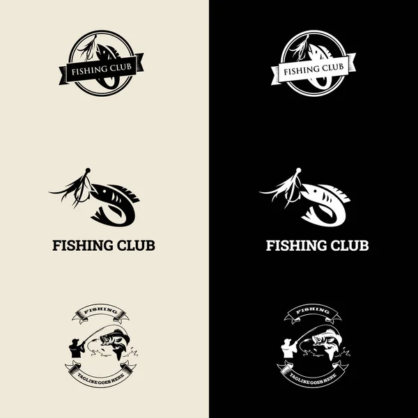 Шаблон Логотипу Риболовлі Логотип Спортивної Риболовлі Шаблон Ілюстрації Риболовлі — стоковий вектор