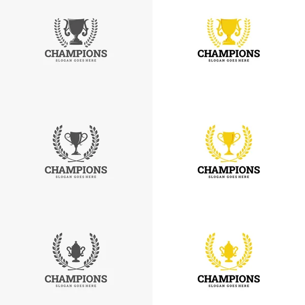 Ícone Logotipo Vetor Ilustração Troféu Ícone Logotipo Troféu Para Modelo —  Vetores de Stock