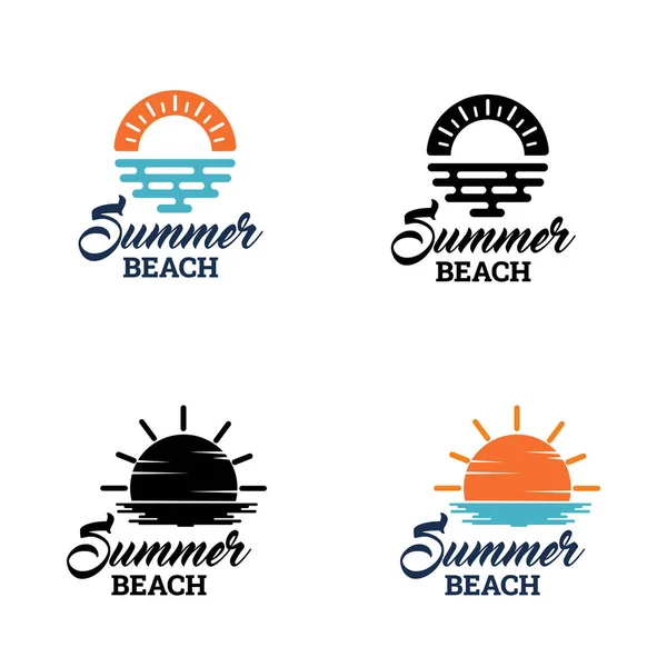 Sommer Logo Vorlage Vektorillustration Für Reise Und Tourismusbranche Design — Stockvektor