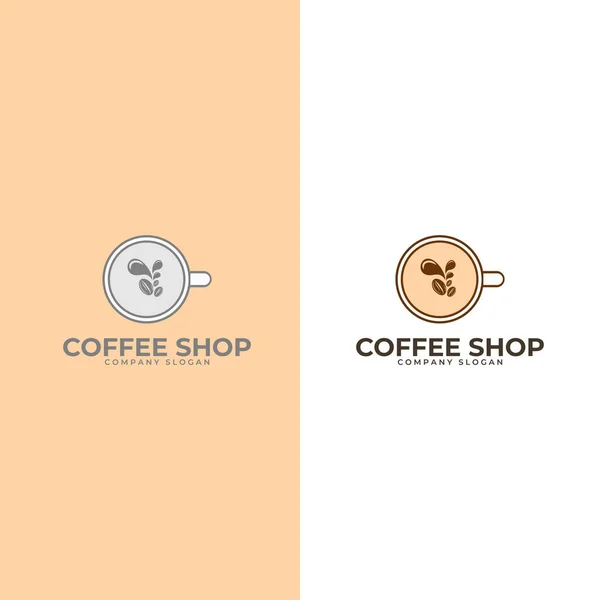 Logo Des Cafés Kaffee Logo Vorhanden Set Moderner Vintage Coffee — Stockvektor
