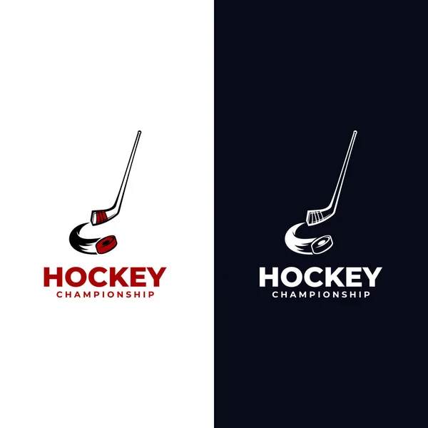 Insignia Hockey Sobre Hielo Logotipo Plantilla Emblema Etiquetas Hockey Sobre — Vector de stock