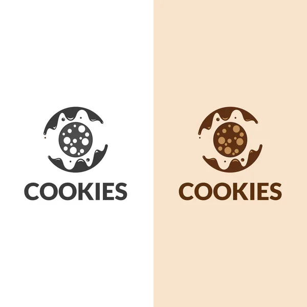 Biscoito Logotipo Design Inspiração Conjunto Vetor Modelo Conceito Logotipo Cookie —  Vetores de Stock