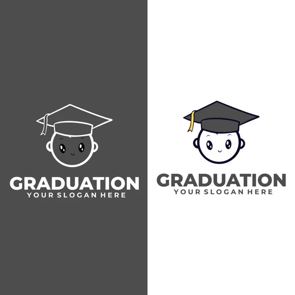 Graduation Logo Smart Child Logo Education Kids Club — Archivo Imágenes Vectoriales