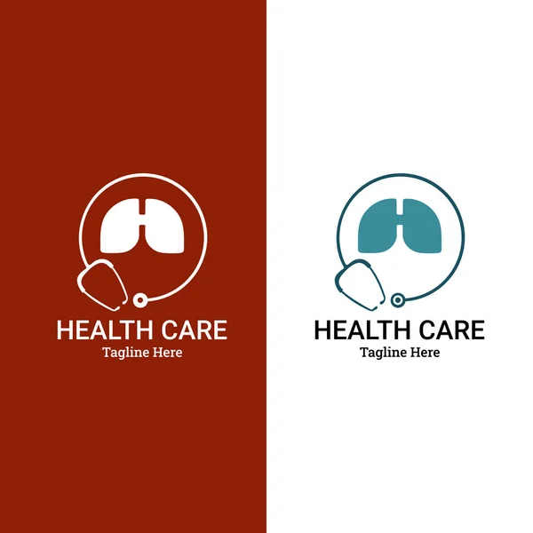 Healthy Lung Logo Template Design Vector — Stock Vector
