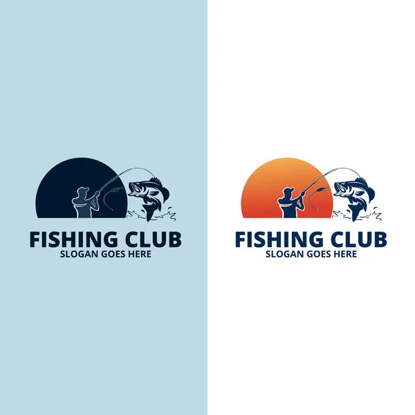 Λογότυπο Αλιείας Ασπρόμαυρη Απεικόνιση Ενός Κυνηγιού Ψαριών Για Δόλωμα Τράτα Royalty Free Διανύσματα Αρχείου