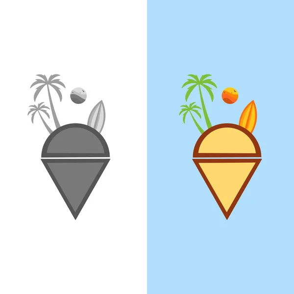 Logo Helado Ilustración Helado Vectorial — Archivo Imágenes Vectoriales