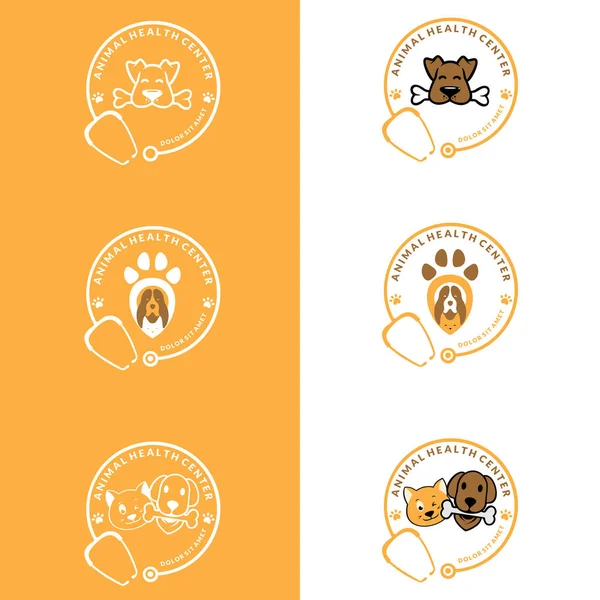 Modelo Logotipo Loja Animais Elementos Design Etiquetas Para Pet Shop — Vetor de Stock