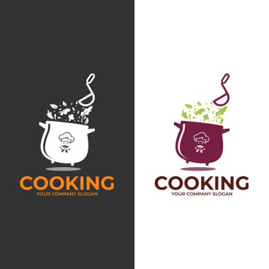 Cooking logo. Set of badges for restaurant menu design. vector illustration