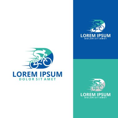 Vector bicycle labels, Cycle race.