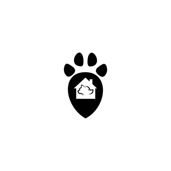 Dog Cat Pet House Shop Logo Vector Can Use Animal — Stockvector