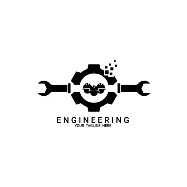 Engineer Logo Template Design Vector Team Builder Logo Design — Stockový vektor