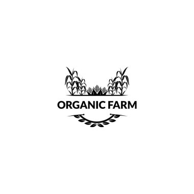 Düz çiftlik logosu şablonu koleksiyonu. Çiftlik ürünü logosu ya da sembolü. Tarım, tarım, doğal gıda kavramı